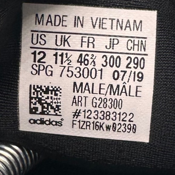 Adidas Icon V  Mens‎ Size 12 Black White Athletic Casual Training Shoes Sneakers - Picture 9 of 11